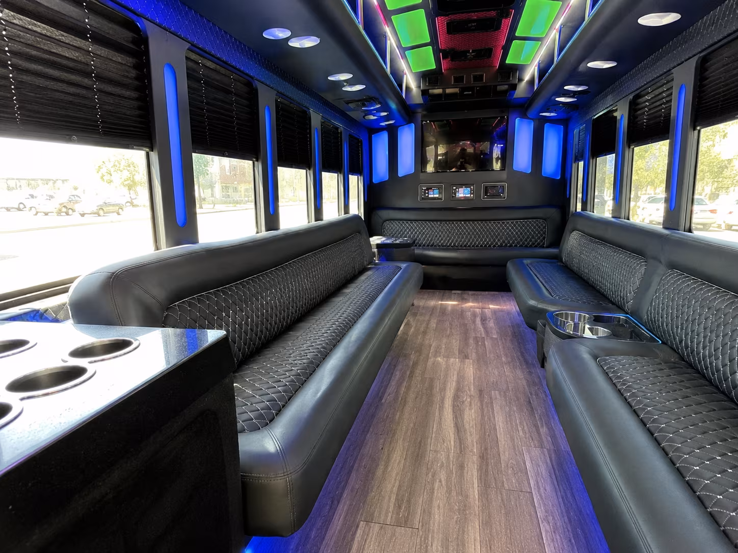 haverhill 15 passenger party bus inside