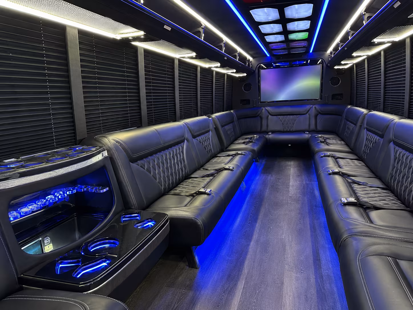 haverhill 20 passenger party bus inside