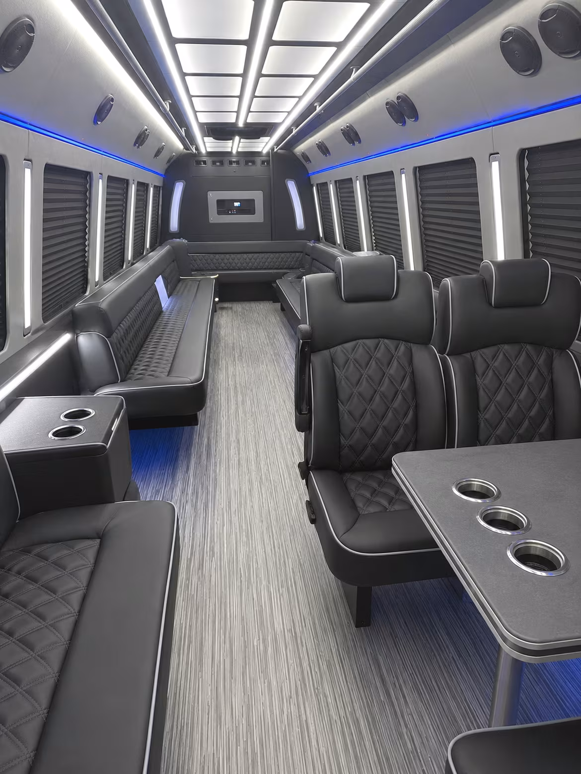 haverhill 25 passenger party bus inside