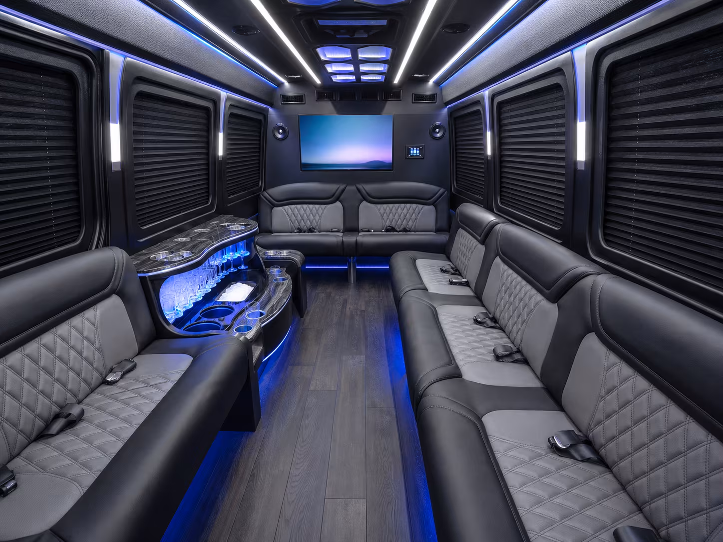 haverhill 50 passenger party bus inside
