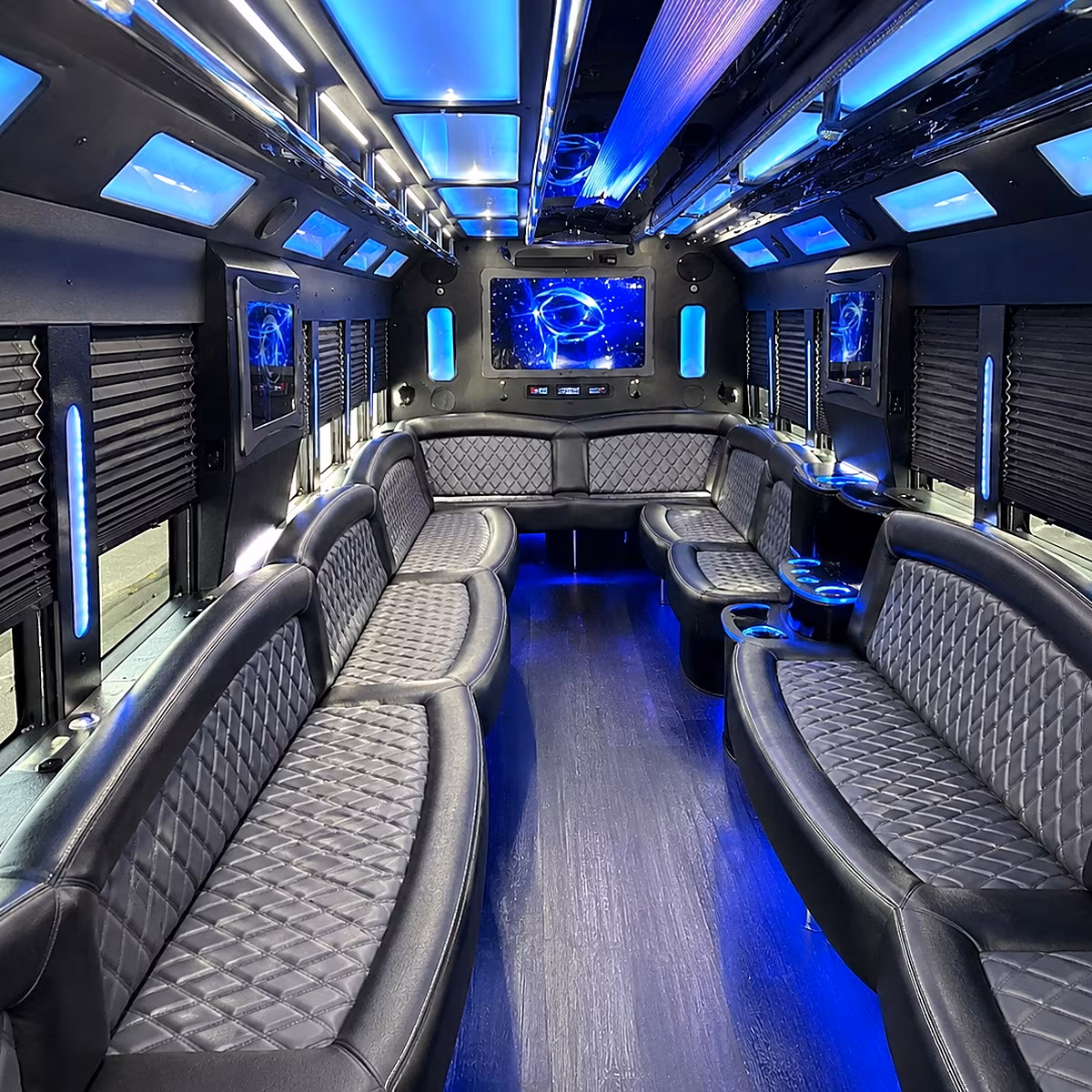 haverhill 50 passenger party bus interior